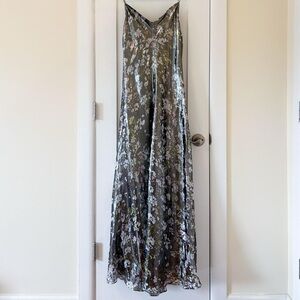 GANNI Metallic Floral-Print Slip Dress / SHOWSTOPPER